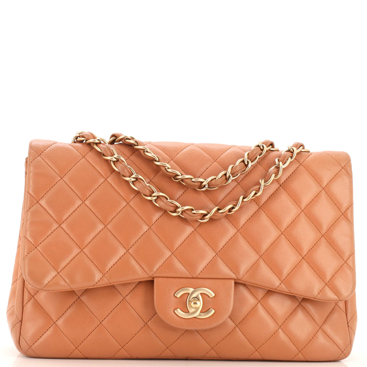 Chanel CHANEL Classic Single Flap Bag Quilted Lambskin Jumbo