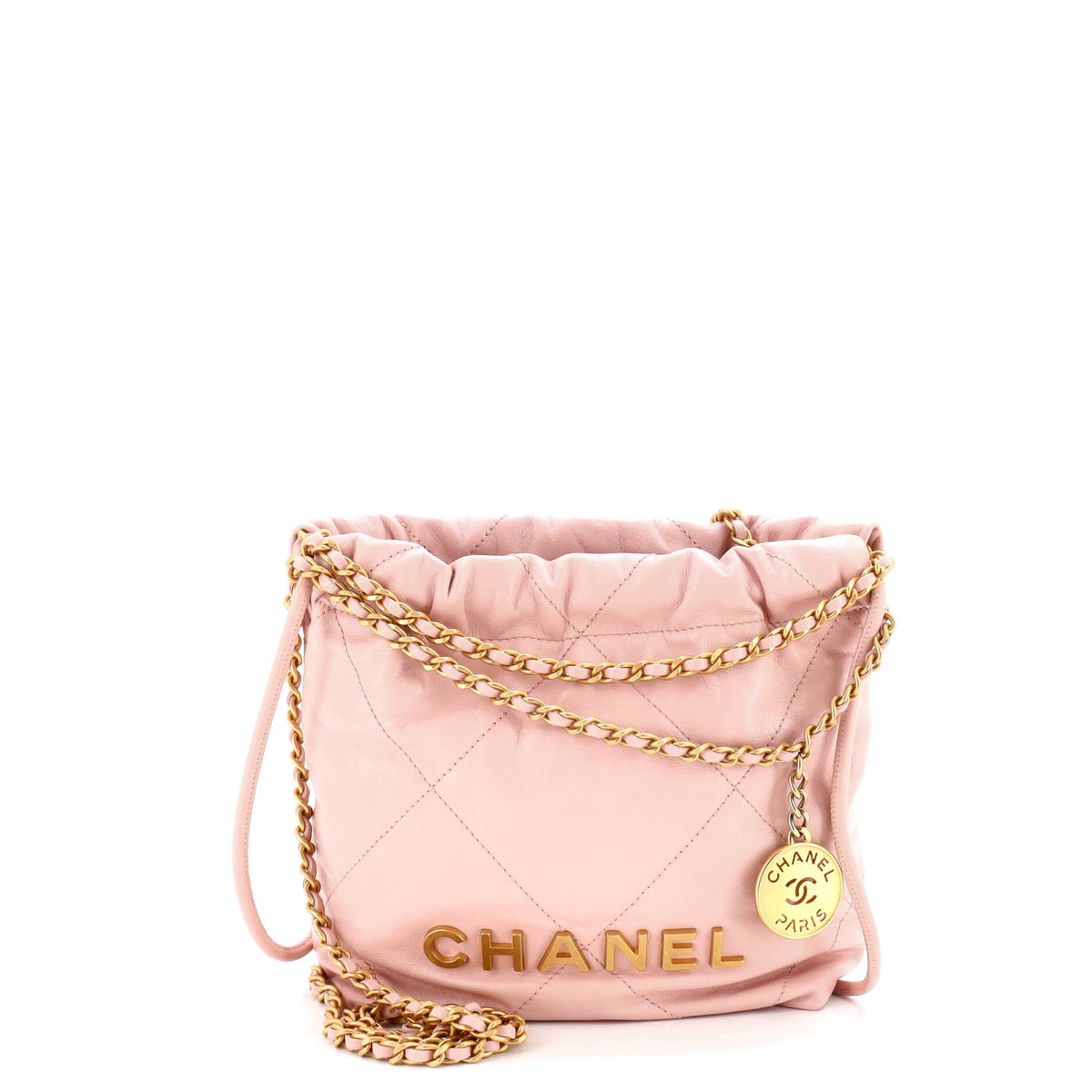 Chanel CHANEL 22 Chain Hobo Quilted Calfskin Mini