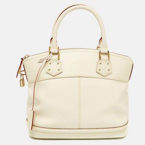 Cream Suhali Leather Lockit PM Bag