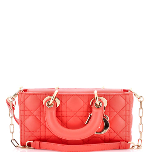 Lady D-Joy Bag Cannage Quilt Lambskin Small