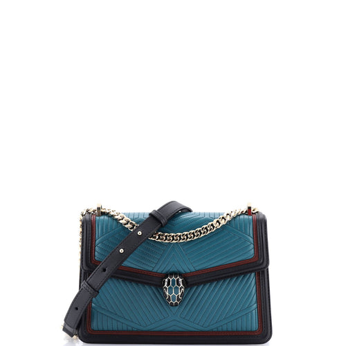 BVLGARI Serpenti Forever Shoulder Bag Quilted Leather Small