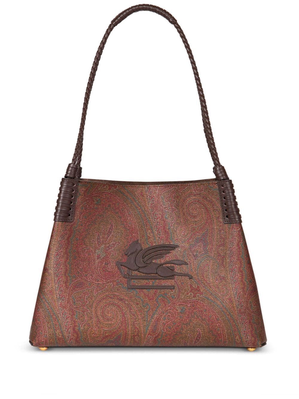 Etro Women's Small Paisley Libra Tote Bag in Brown | Size UNICA | WP1D0038AA060