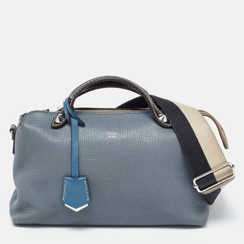 Blue/Beige Leather Medium By The Way Bag