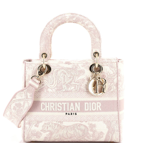 Lady D-Lite Bag Embroidered Canvas Medium