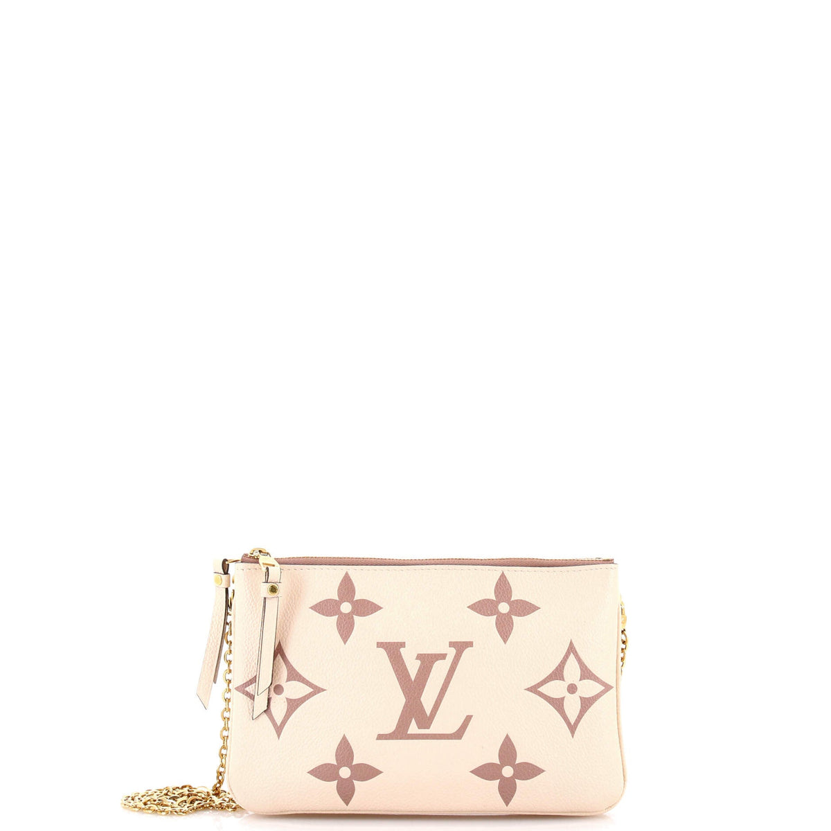 Louis Vuitton Double Zip Pochette Bicolor Monogram Empreinte Giant