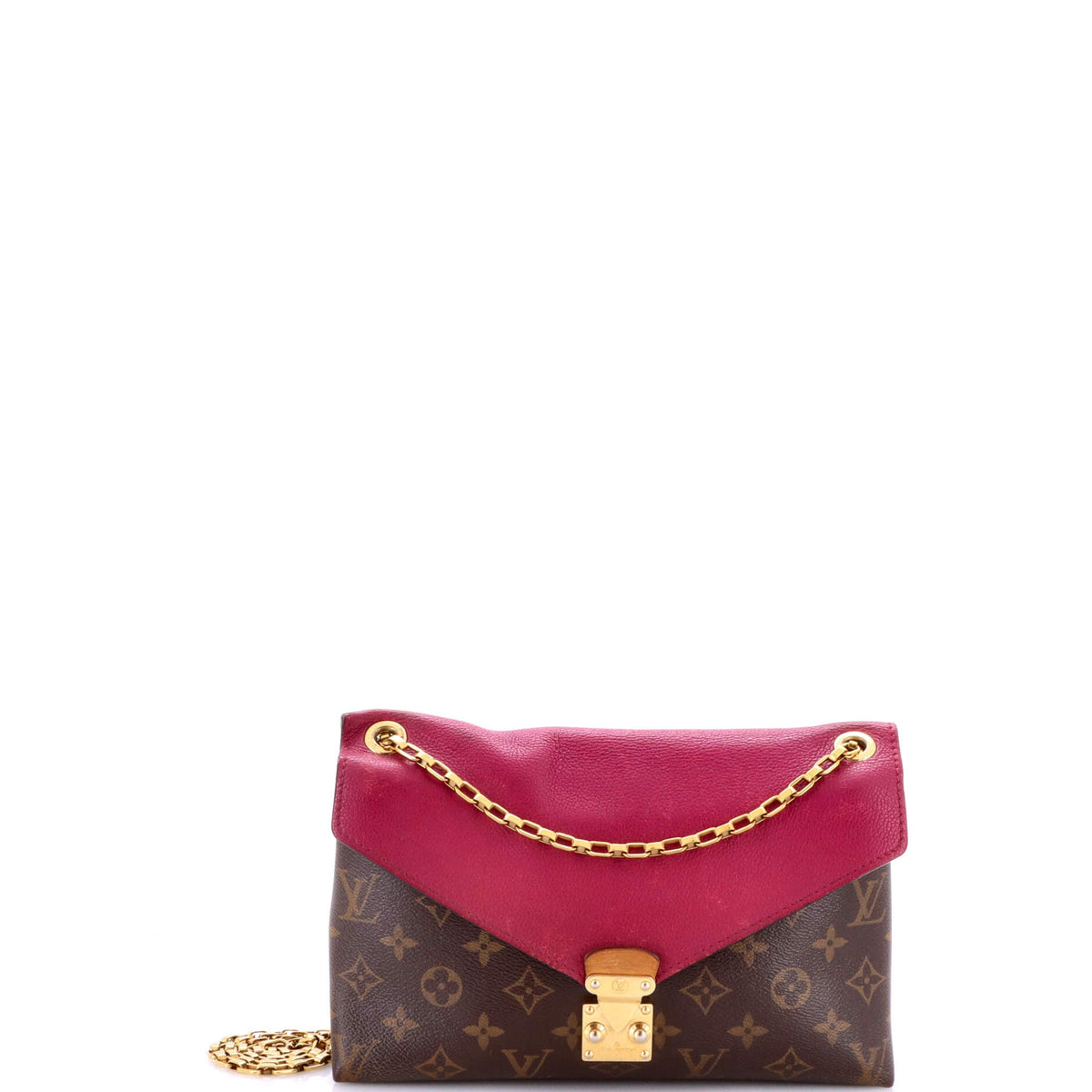 Louis Vuitton Pallas Chain Shoulder Bag Monogram Canvas and Calfskin