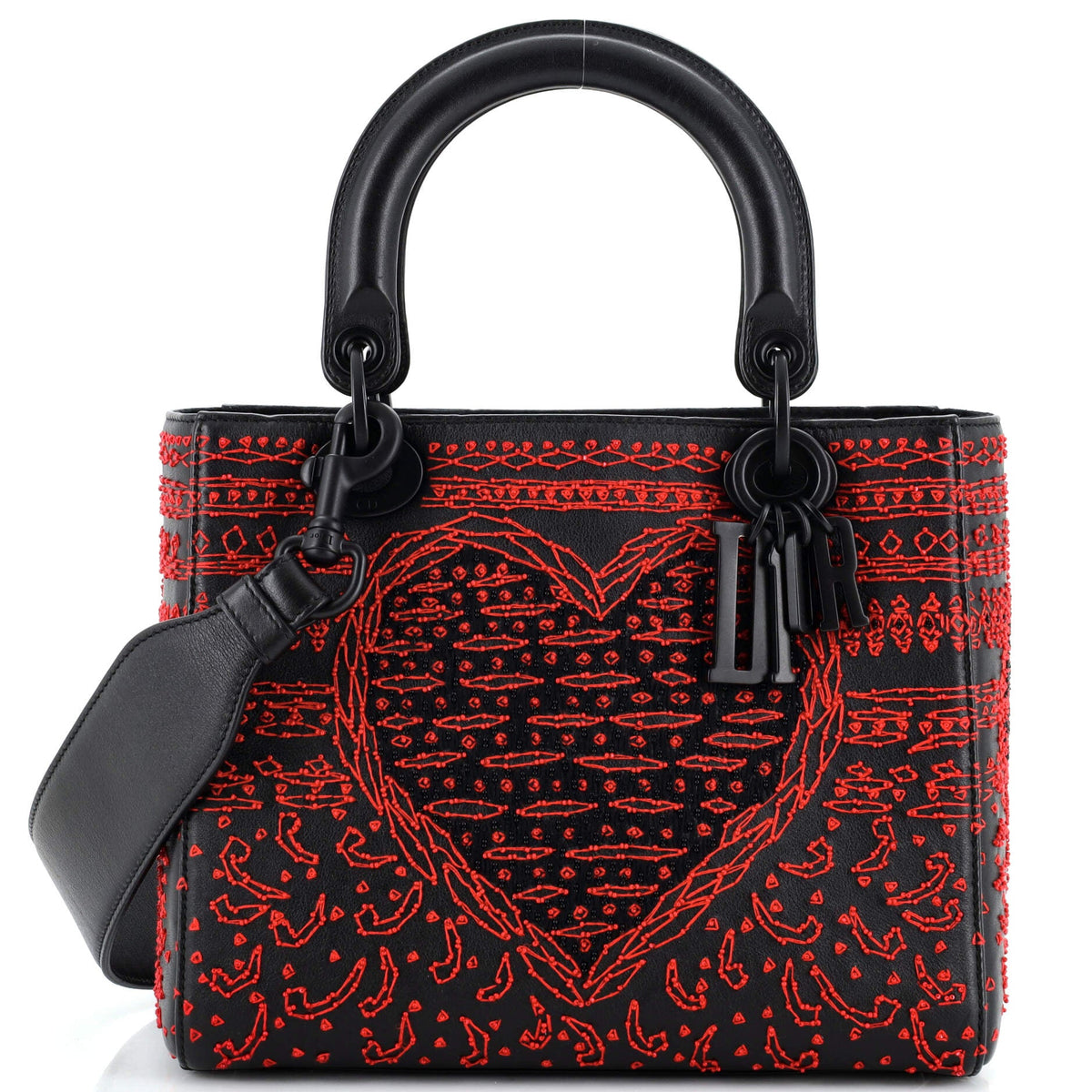 Christian Dior Lady Dior Bag Limited Edition Playing Cards Embroidered Leather Medium