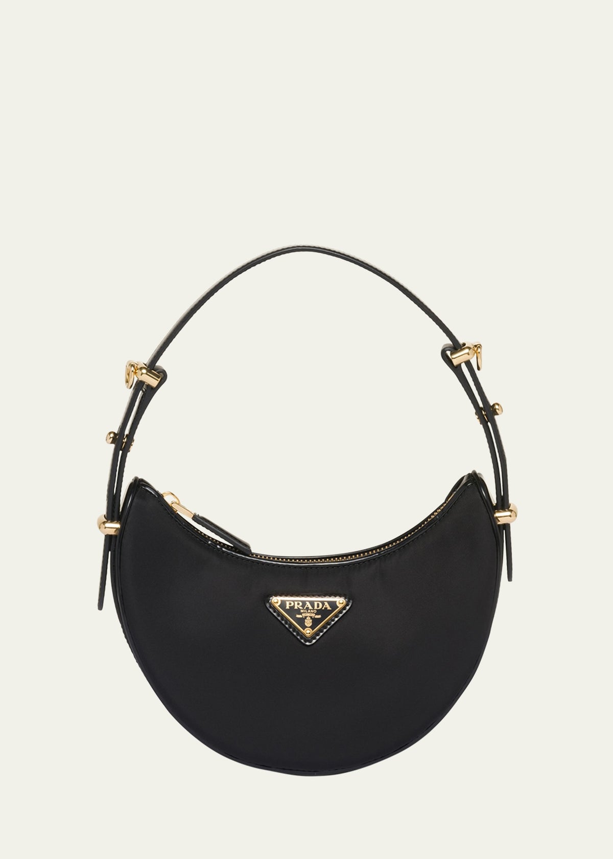 Prada Mini Zip Nylon Shoulder Bag