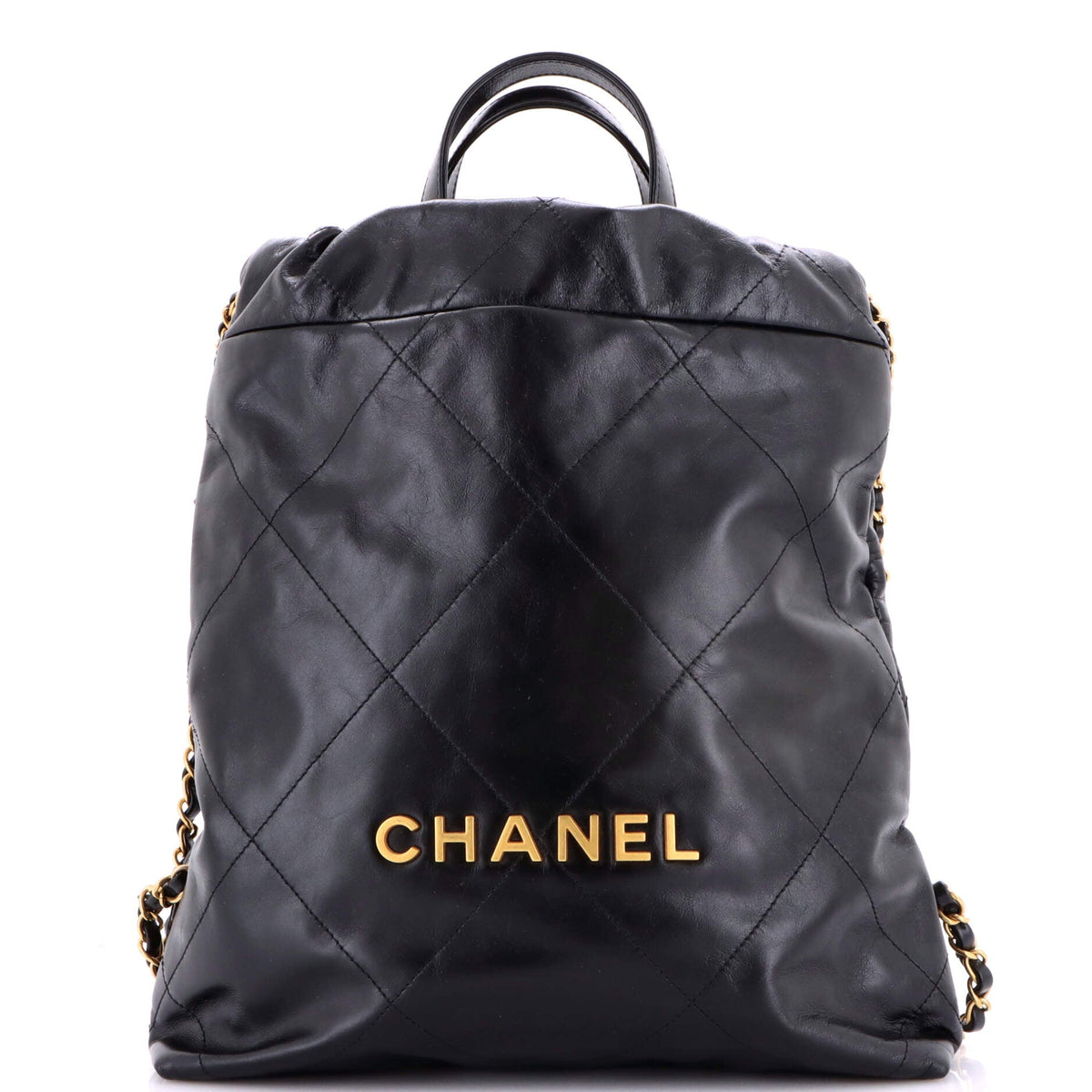 Chanel CHANEL 22 Chain Backpack Quilted Calfskin Medium