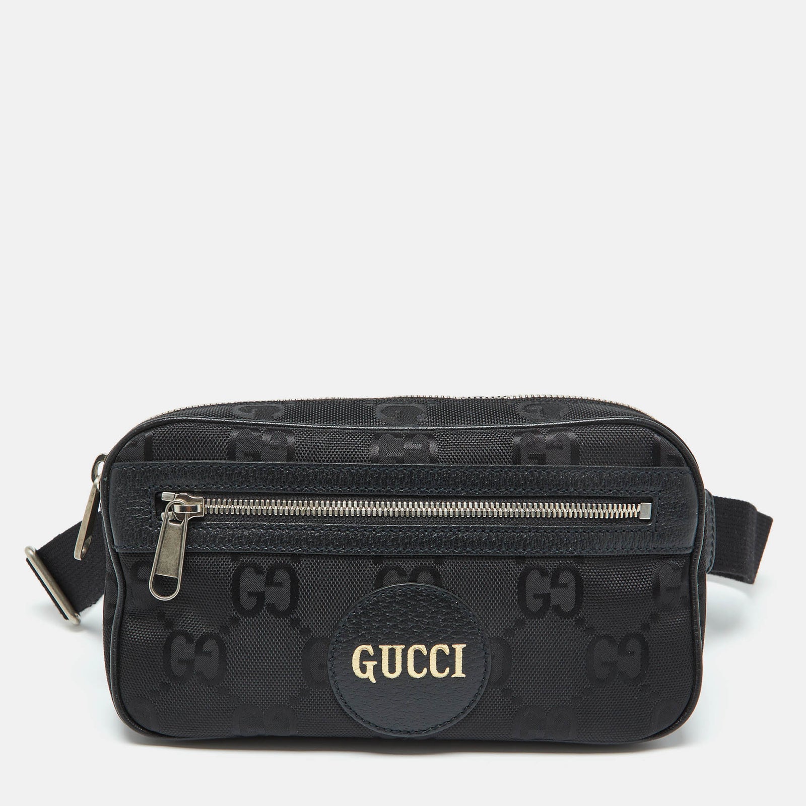 Gucci Sac ceinture Off the Grid en nylon et cuir GG Econyl noir