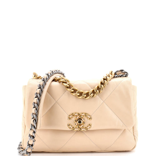 CHANEL 19 Flap Bag Quilted Leather Medium