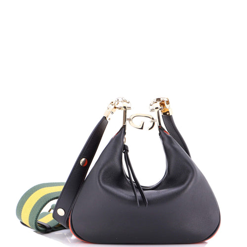 GUCCI Attache Shoulder Bag Leather Small