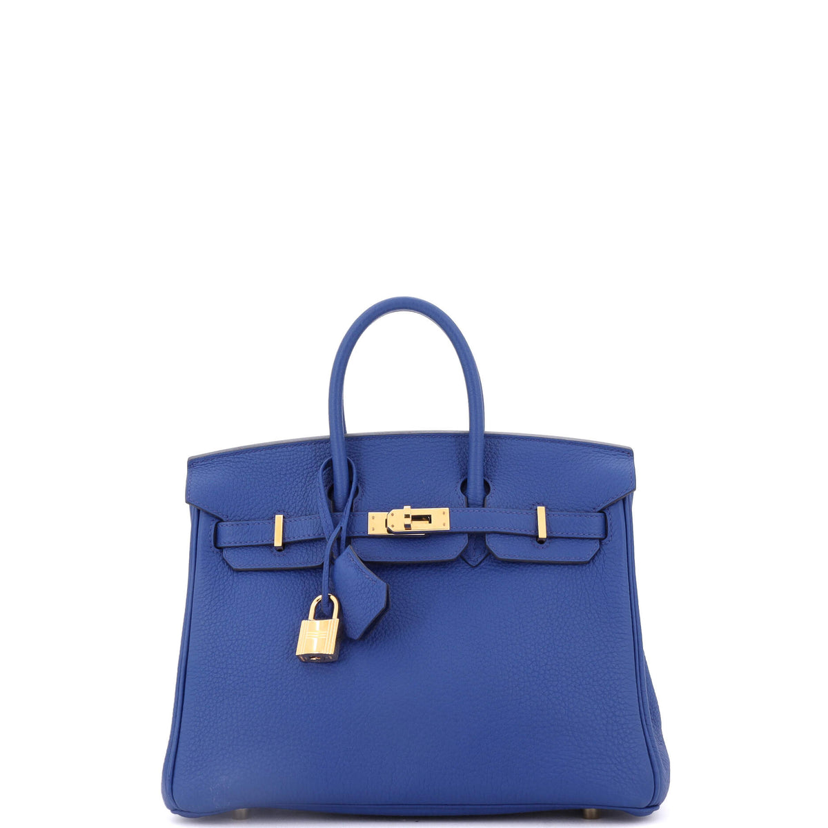 Herm?s Birkin Handbag Bleu Royal Togo with Gold Hardware 25