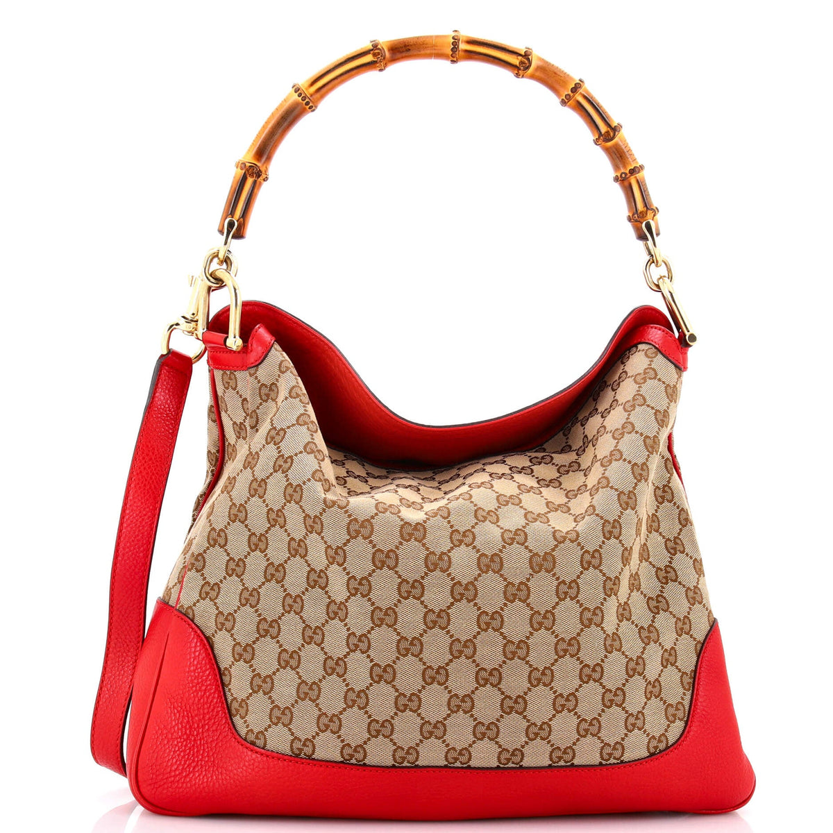 Gucci GUCCI Diana Bamboo Shoulder Bag GG Canvas Medium
