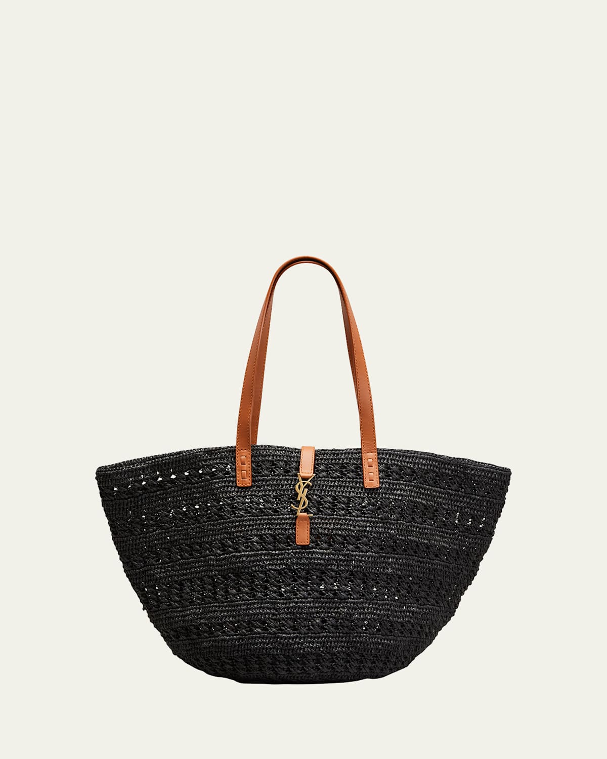 Saint Laurent Panier Medium YSL Tote Bag in Raffia