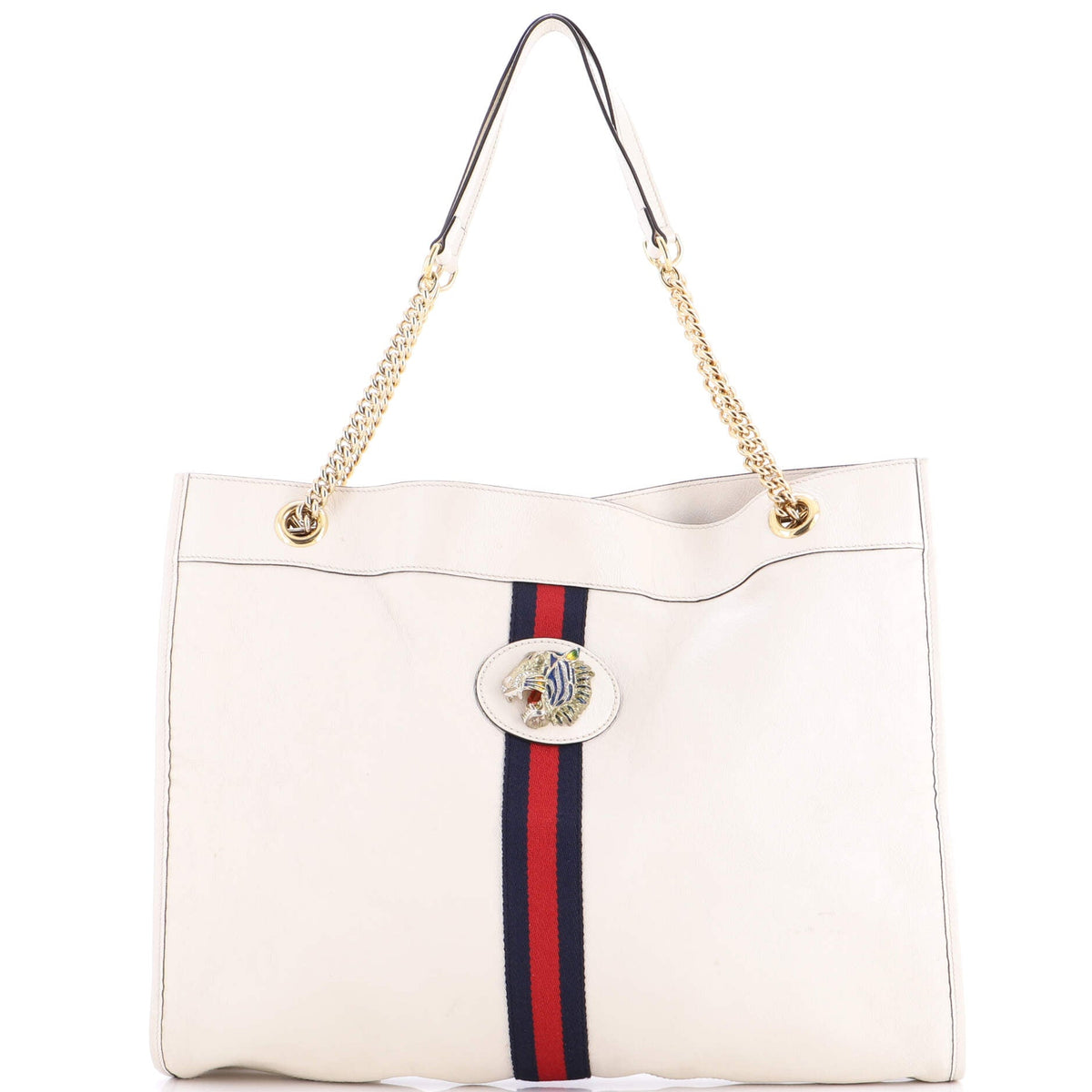 Gucci GUCCI Rajah Chain Tote Leather Large