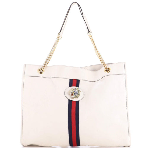 GUCCI Rajah Chain Tote Leather Large