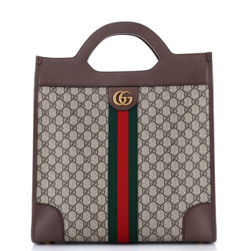 GUCCI Ophidia Cut Out Handle Tote GG Coated Canvas Medium