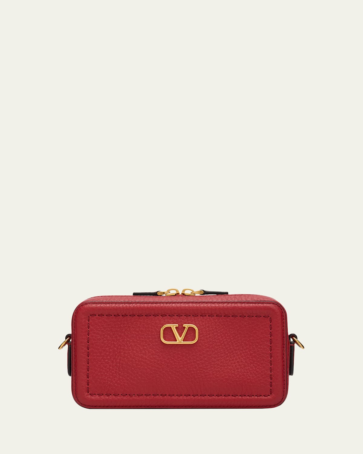 Valentino Alltime Mini Leather Camera Crossbody Bag
