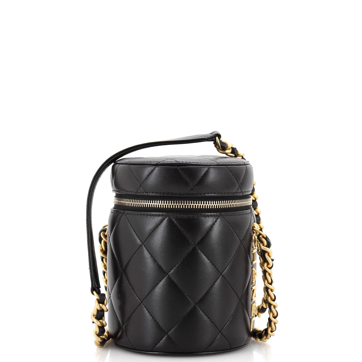 Chanel CHANEL Side Note Vanity Case Quilted Lambskin Small