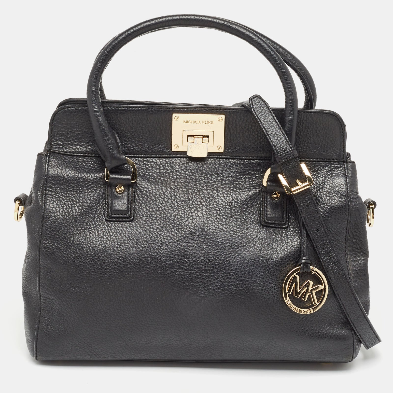 Michael Kors Black Leather Large Astrid Satchel