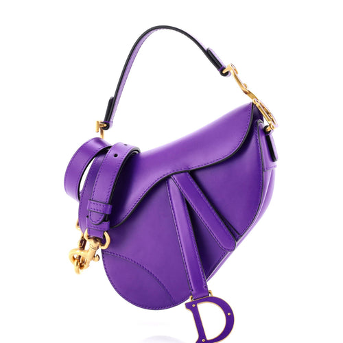 Saddle Handbag with Strap Leather Mini