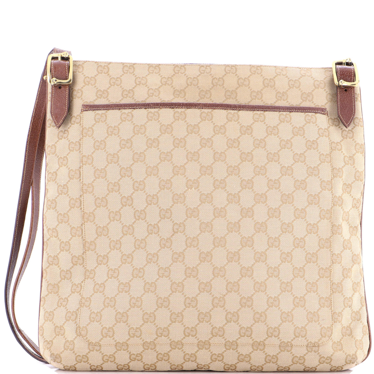 Gucci GUCCI Vintage Belted Flat Messenger GG Canvas Large