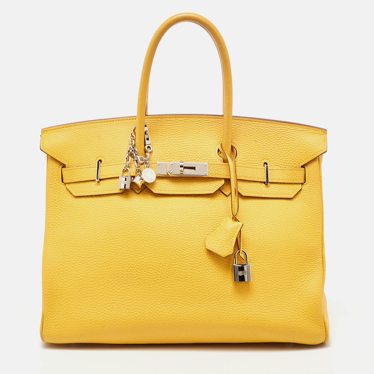 Hermès Soleil Togo Leather Palladium Finish Birkin 35 Bag