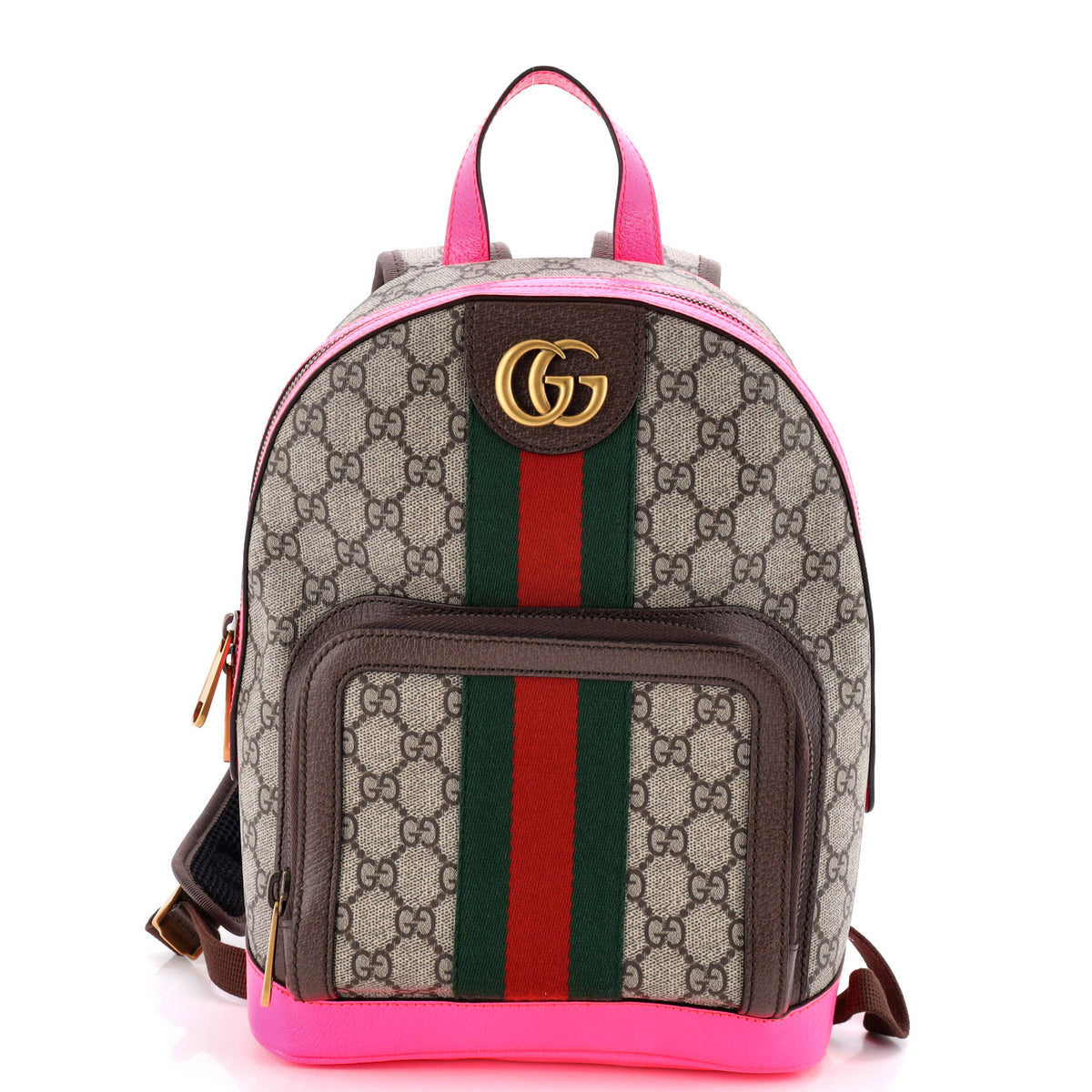 Gucci GUCCI Ophidia Backpack GG Coated Canvas and Leather Small