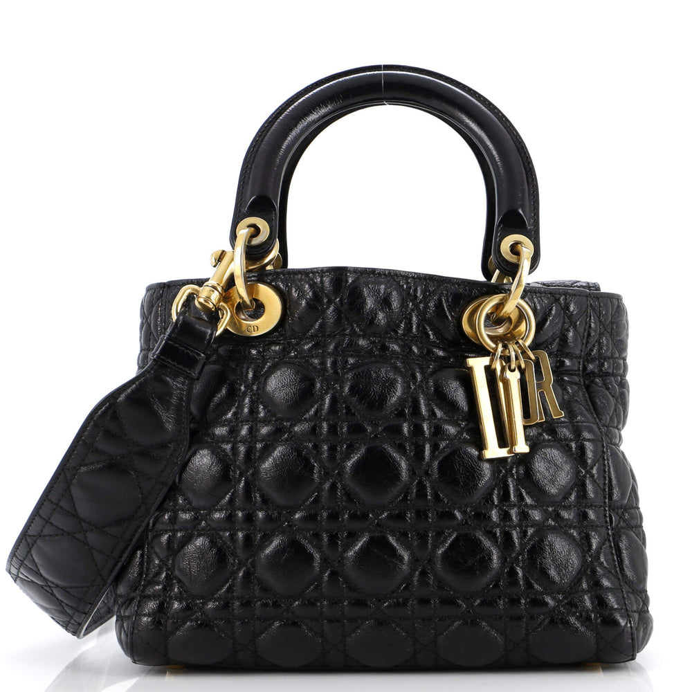 Supple Lady Dior Bag Cannage Quilt Leather Medium