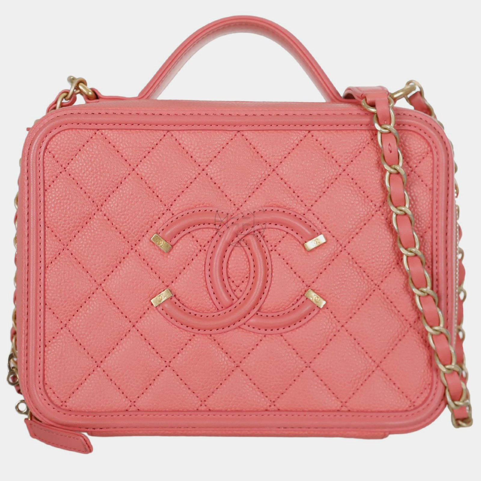 Chanel Pink Medium Caviar Vanity Case