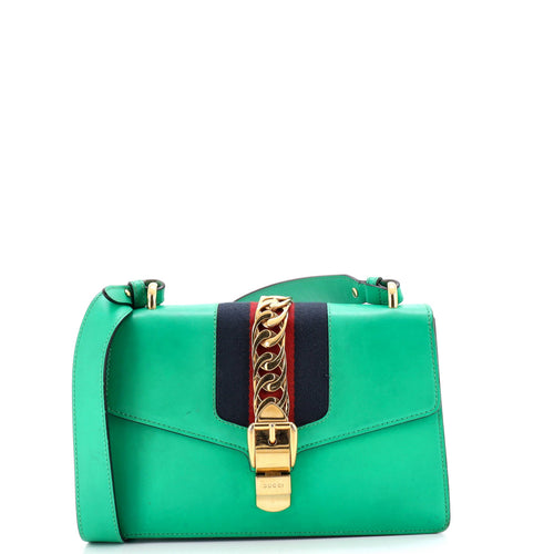 GUCCI Sylvie Shoulder Bag Leather Small