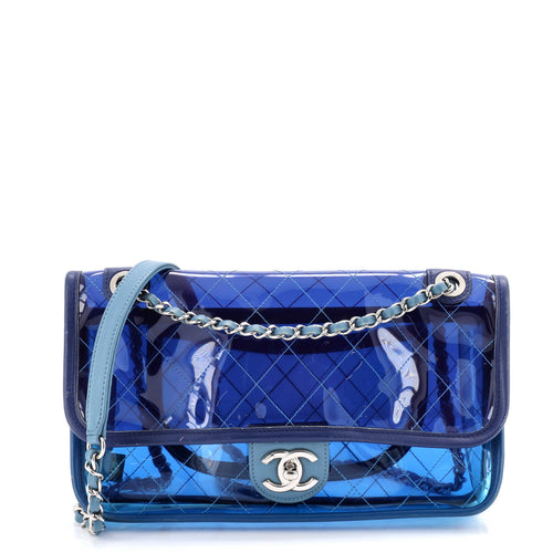 CHANEL Coco Splash Flap Bag Quilted PVC With Lambskin Medium