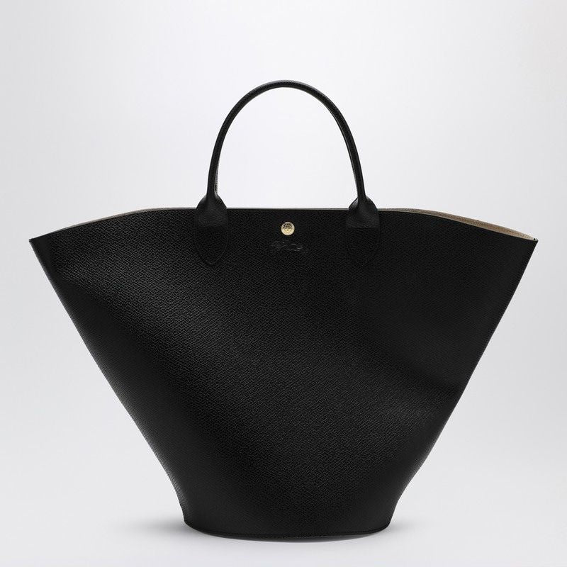 Longchamp Women's Ãpure Xl Smooth Leather Tote Bag in Black | 10260HYZ Color 001