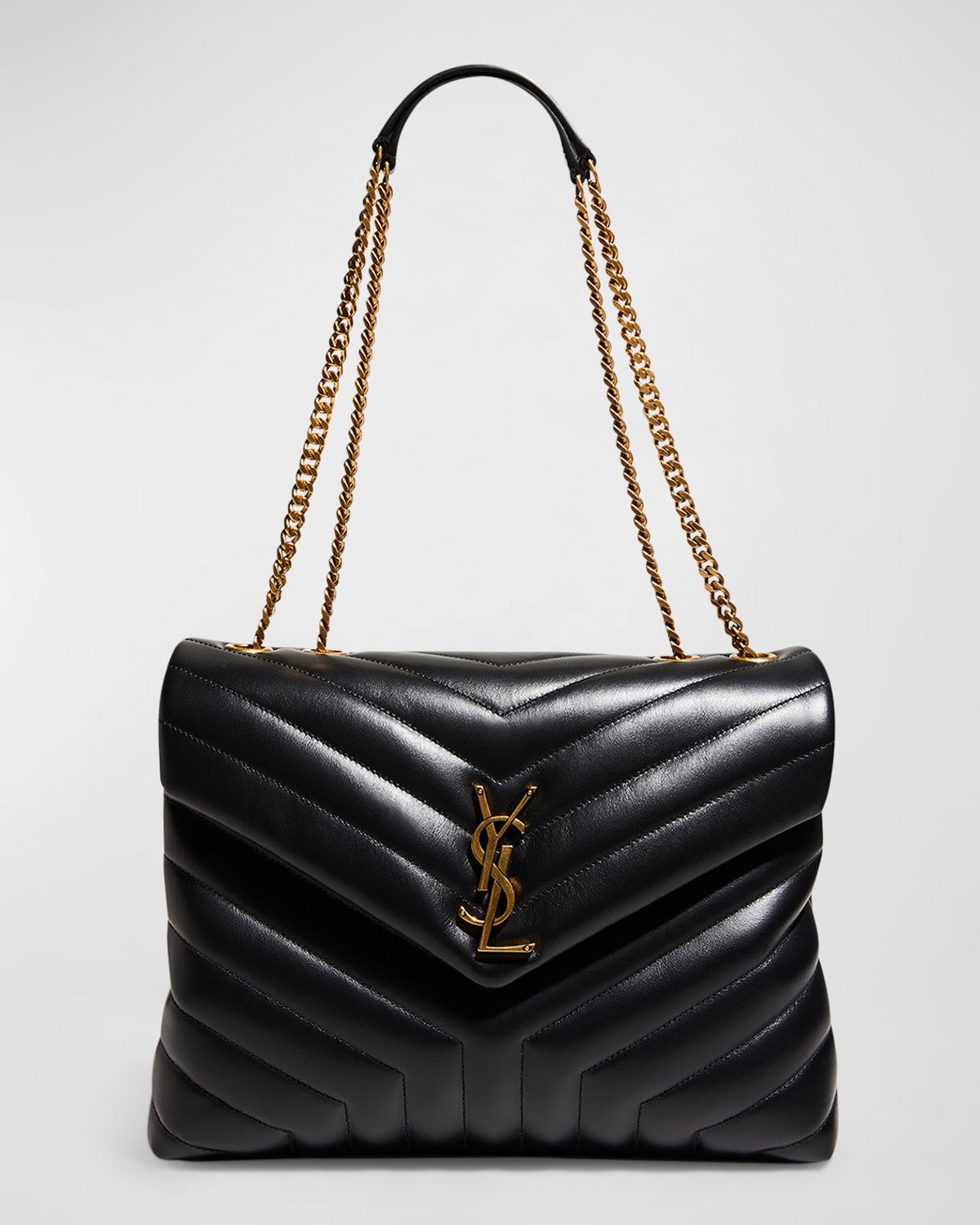 Saint Laurent Loulou Medium YSL Shoulder Bag in Quilted Leather