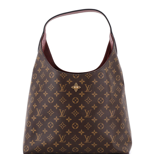 Flower Hobo Monogram Canvas with Leather