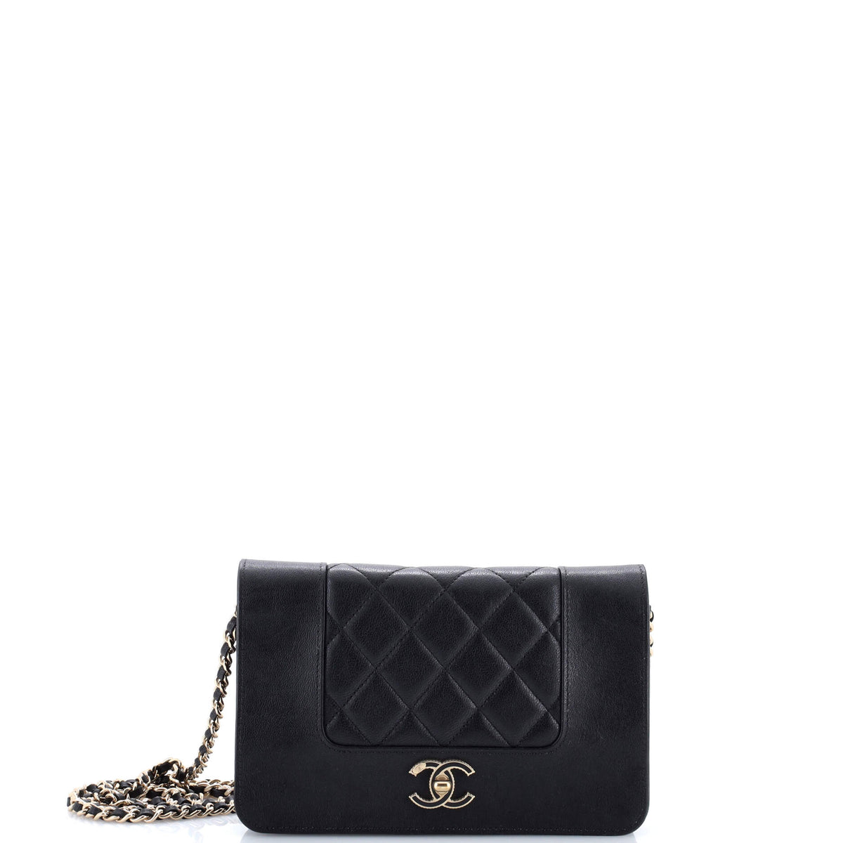 Chanel CHANEL Mademoiselle Vintage Wallet on Chain Quilted Sheepskin