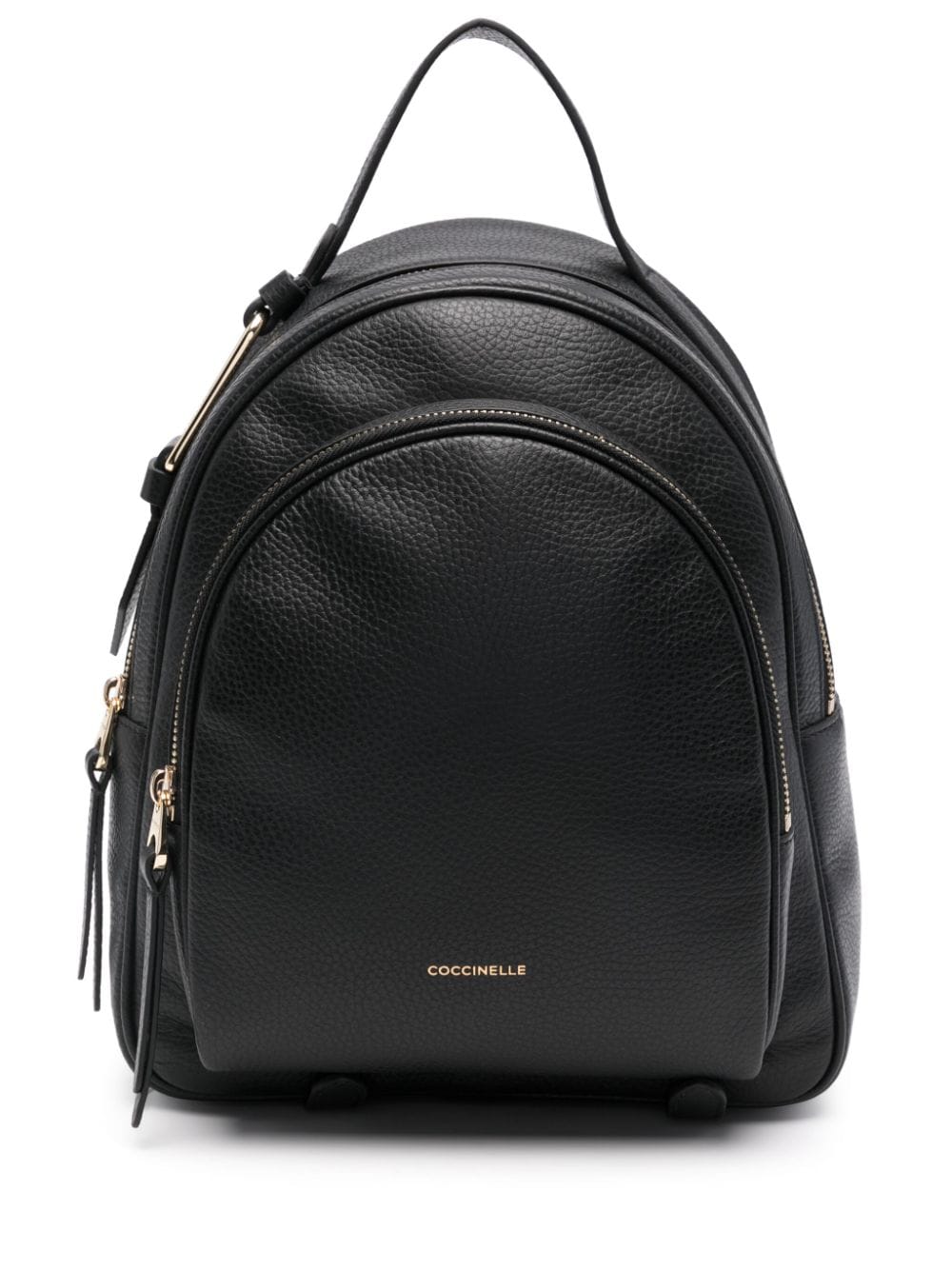 Coccinelle Women's Leather Backpack With Logo in Black | Size UNI | E1R1K140201 Color 001