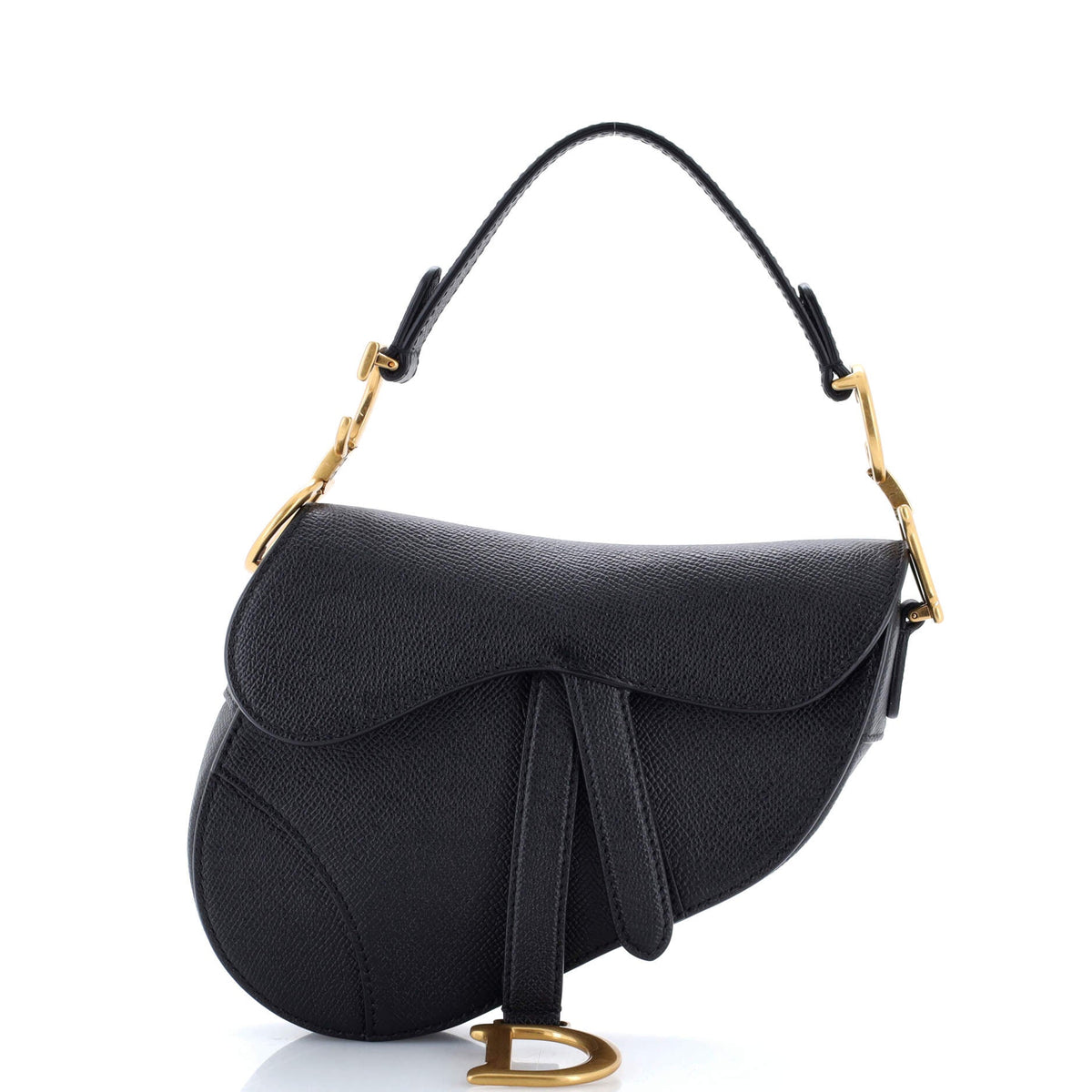 Christian Dior Saddle Handbag Leather Mini