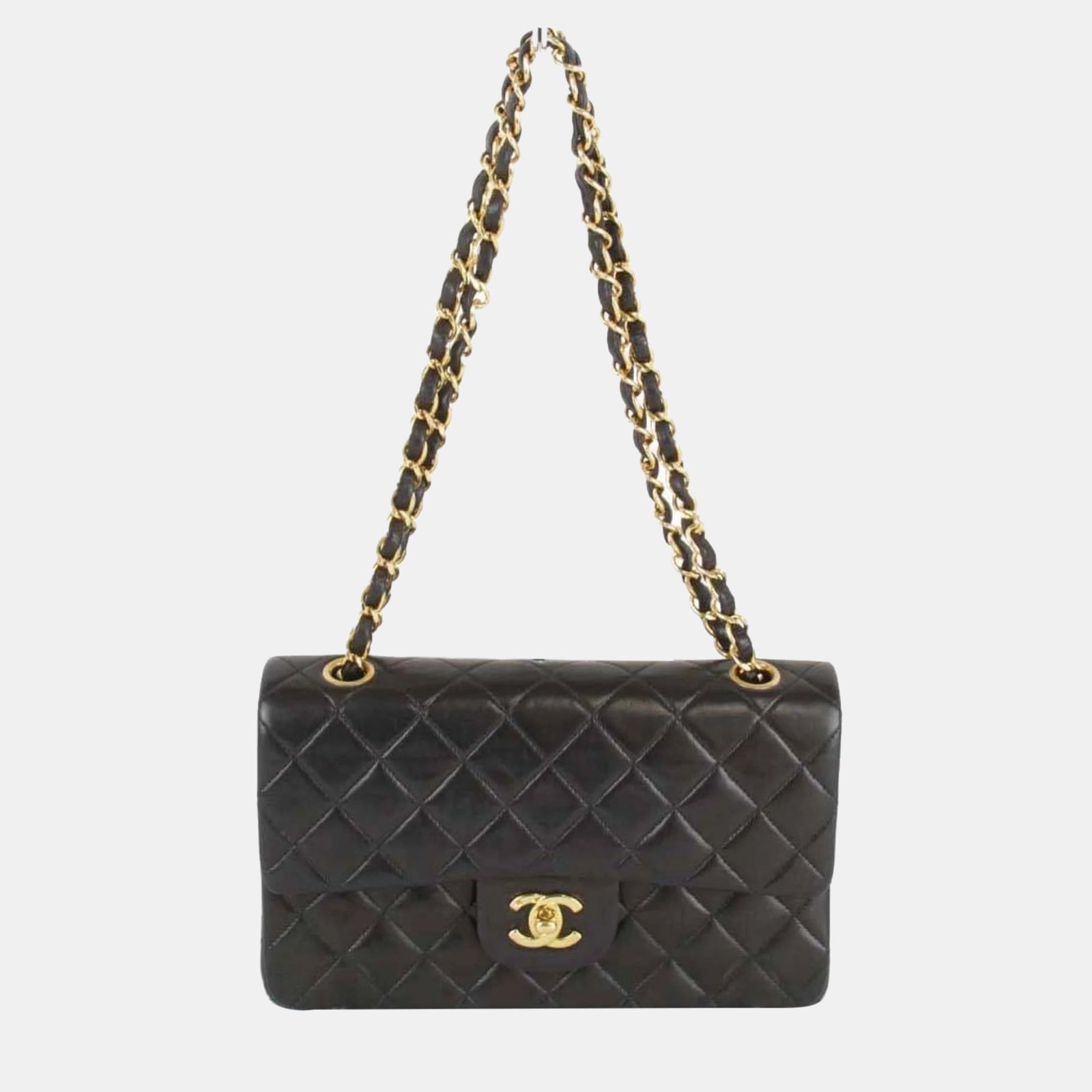 Chanel Lambskin Leather Small Classic Double Flap Shoulder Bags