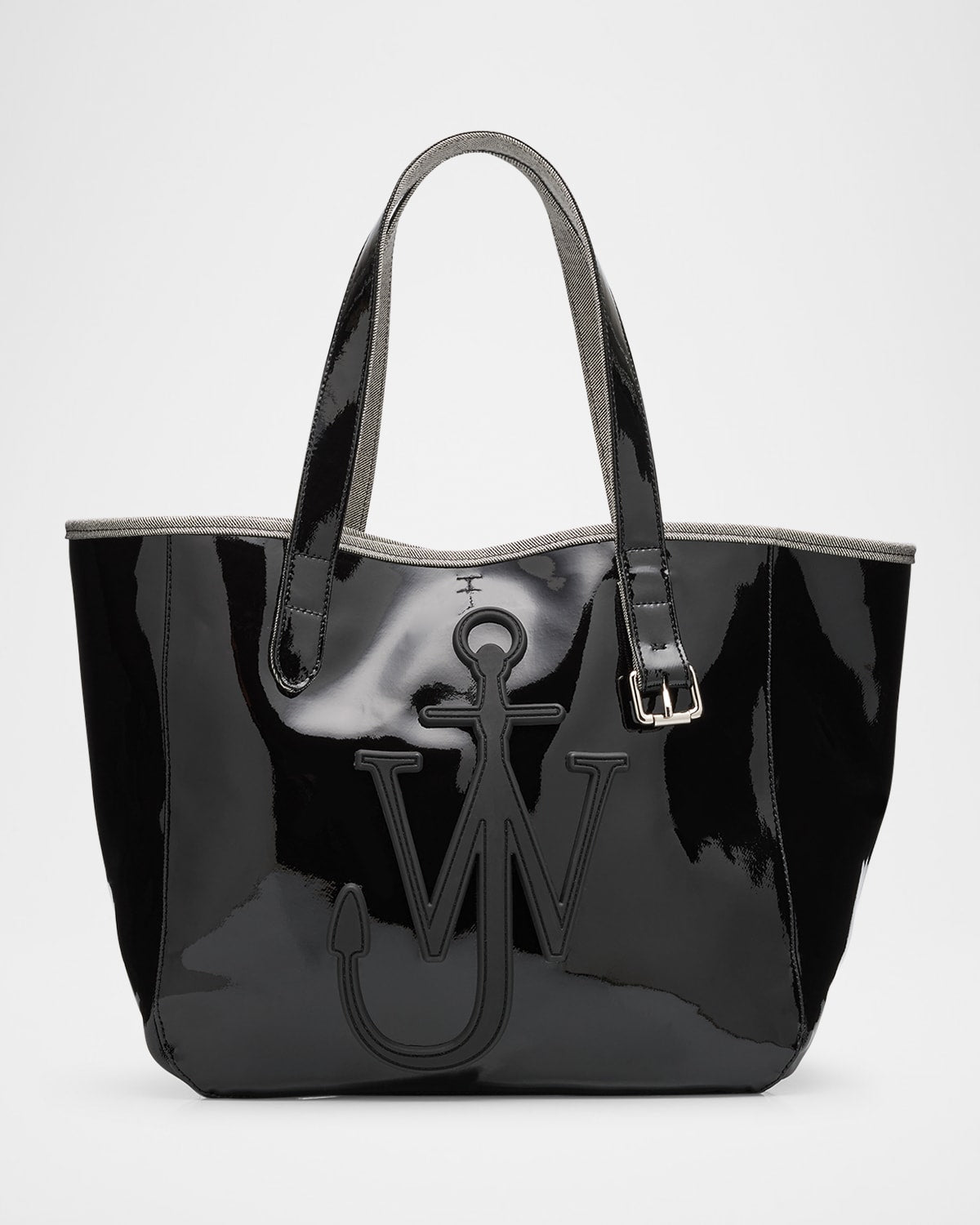 Jw Anderson Belt Logo Glossy Shopper Tote Bag