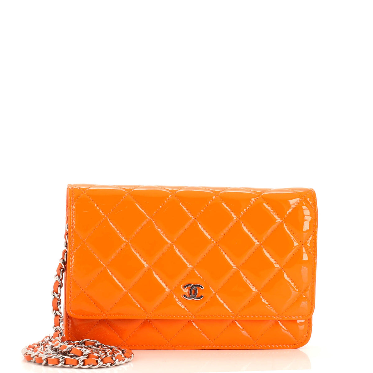 Chanel CHANEL Wallet on Chain Quilted Patent