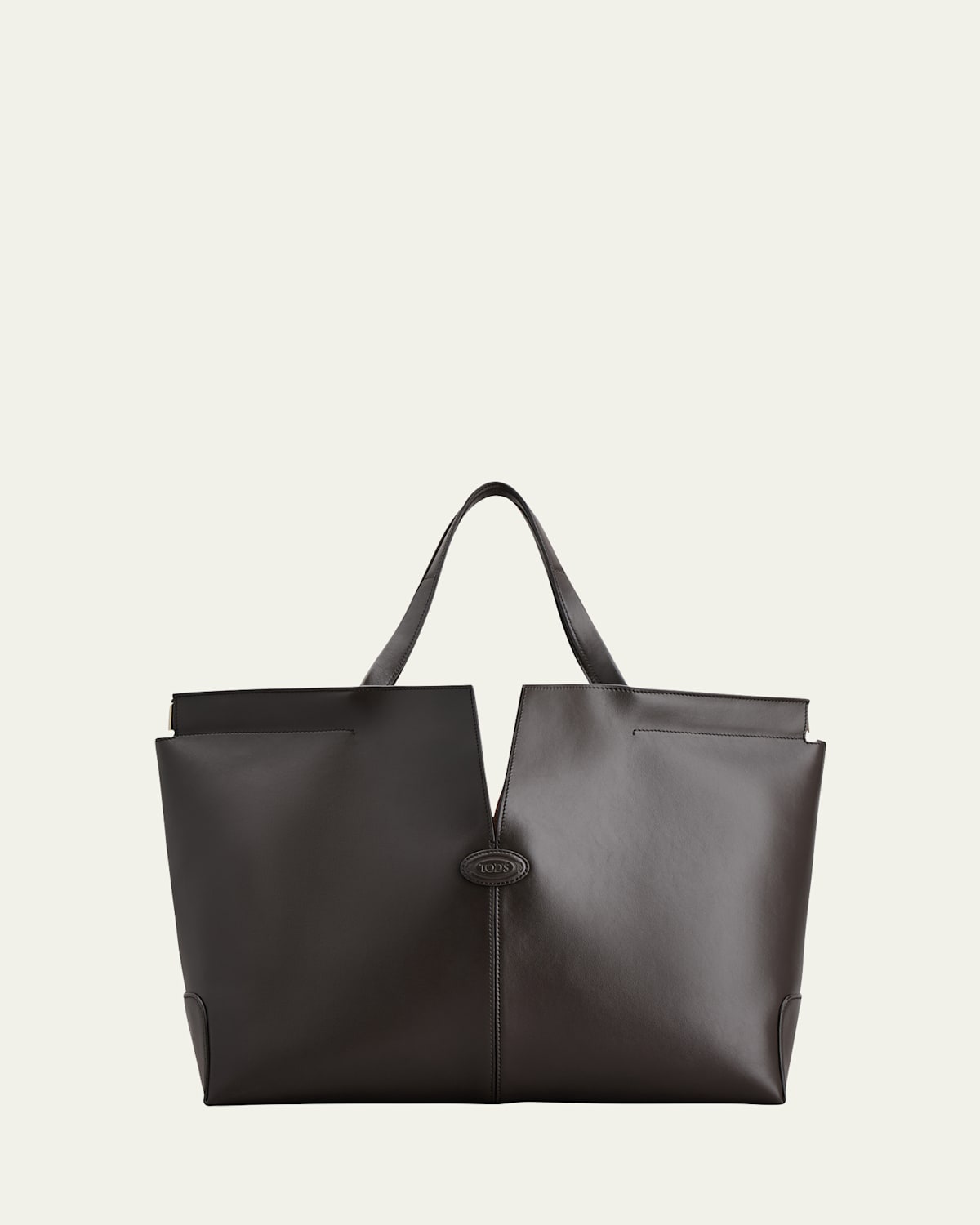 Tod's Media Calf Leather Shopper Tote Bag