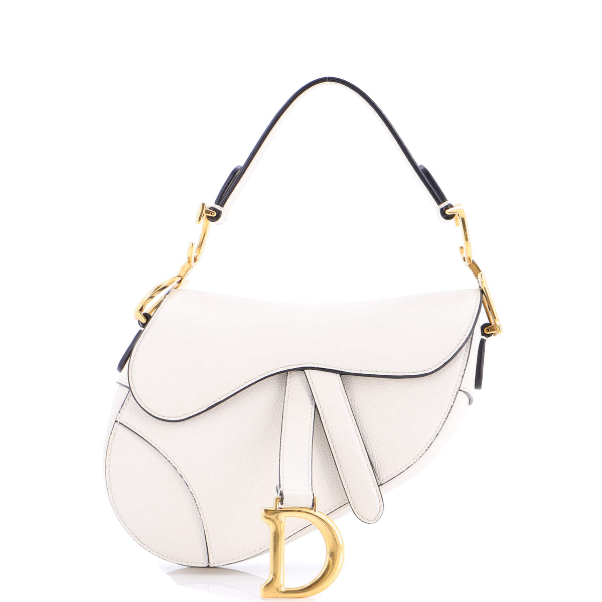 Christian Dior Saddle Handbag Leather Mini