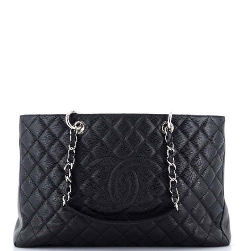CHANEL Grand Shopping Tote Quilted Caviar XL