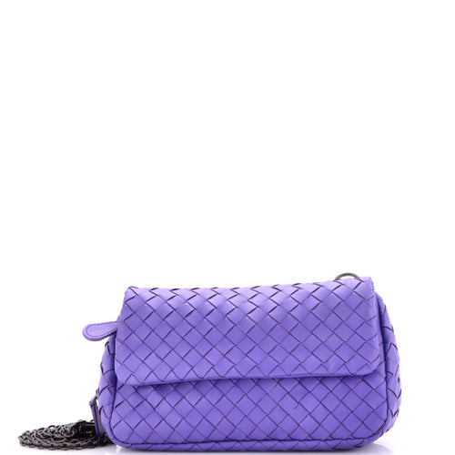 Expandable Chain Crossbody Bag Intrecciato Nappa Small