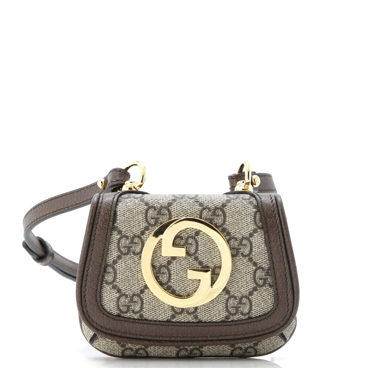 Gucci GUCCI Blondie NM Card Case Wallet with Strap GG Coated Canvas