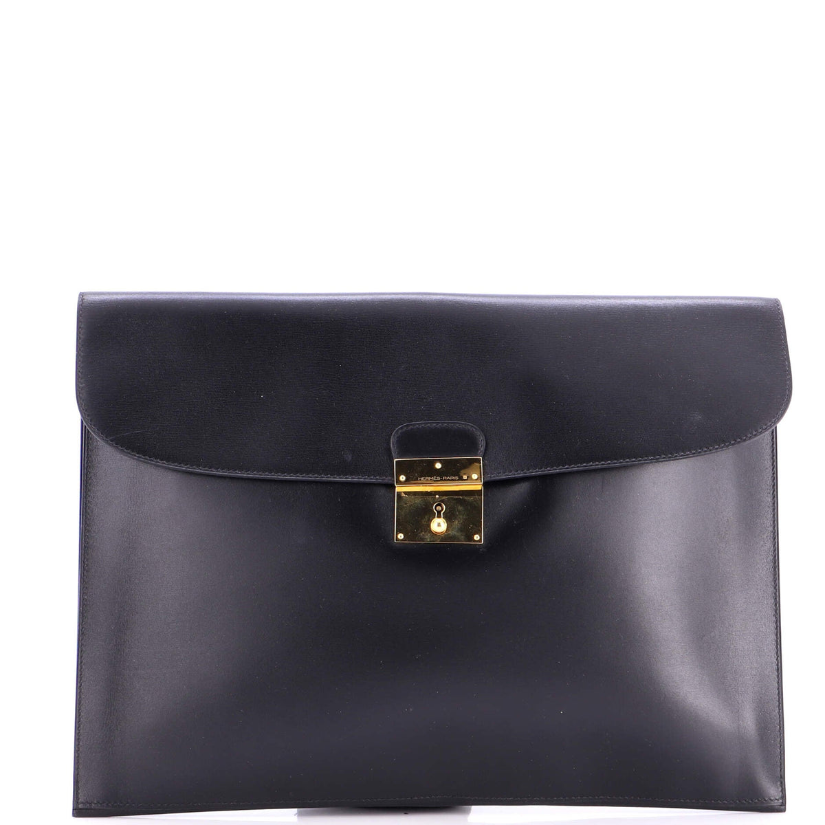 Herm?s Vintage Portfolio Clutch Box Calf Large