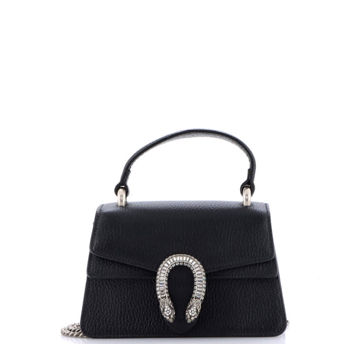 GUCCI Dionysus Top Handle Bag Leather with Crystals Mini