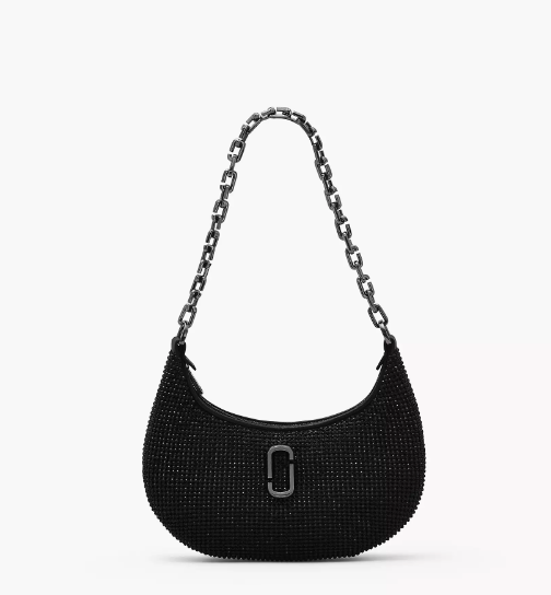 Marc Jacobs Women's Rhinestone Chain-Link Handle Bag in Black | Size UNI | 2R3HSH056H01 Color 001